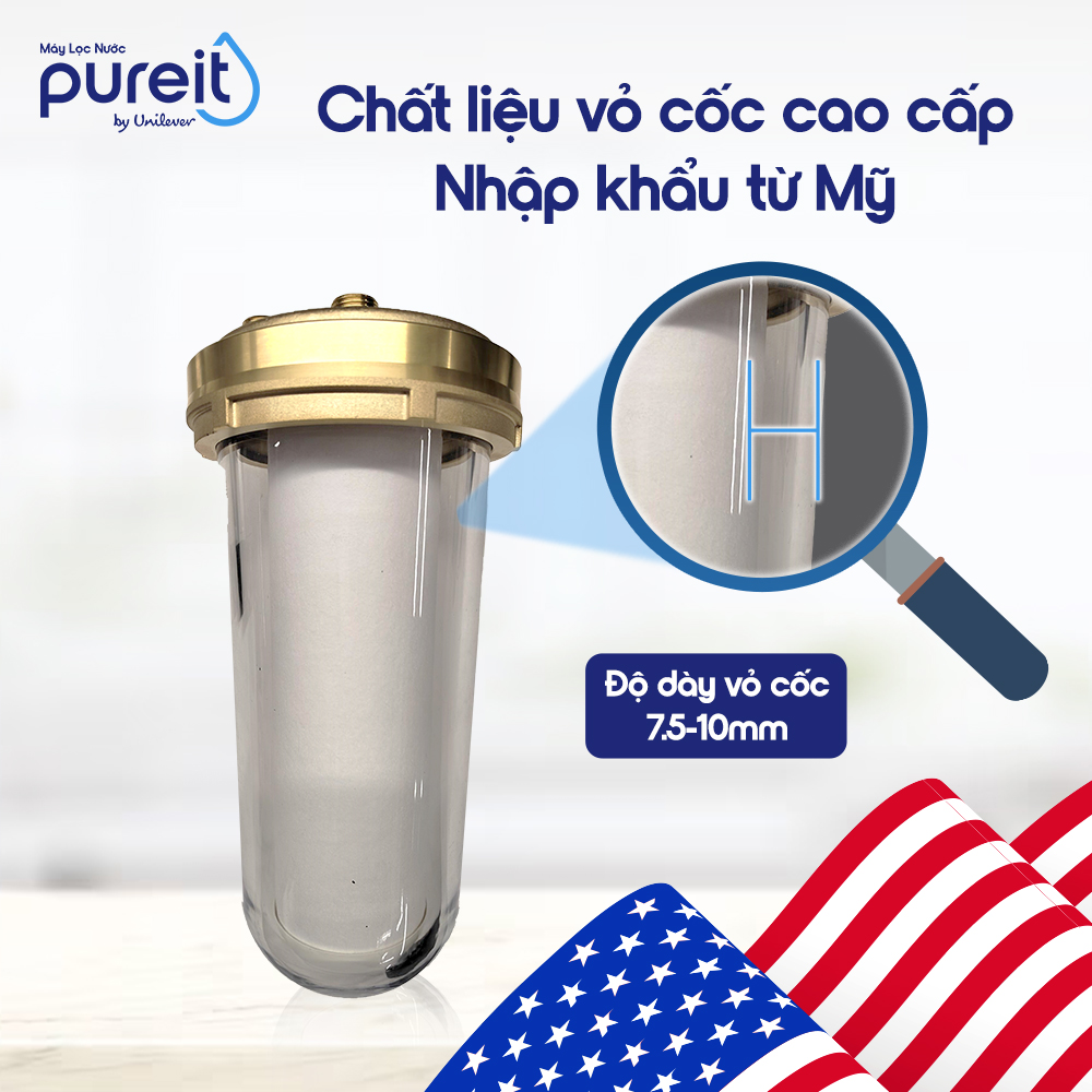Lọc Thô Trong Suốt Âm Tủ Bếp Pureit, Hàng chính hãng