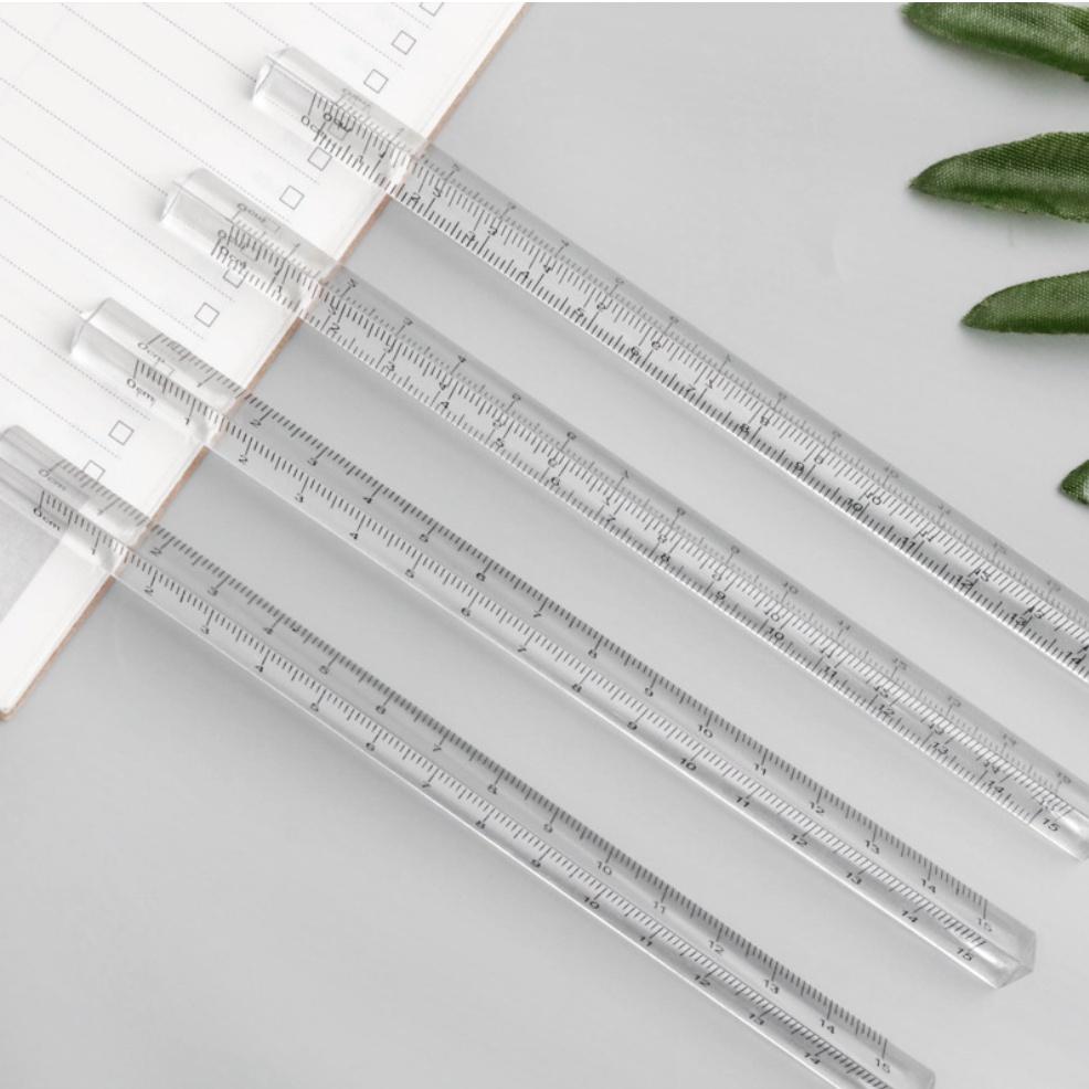 Thước Trong Suốt Nhựa Acrylic - Thước Kẻ Dài Hình Tam Giác