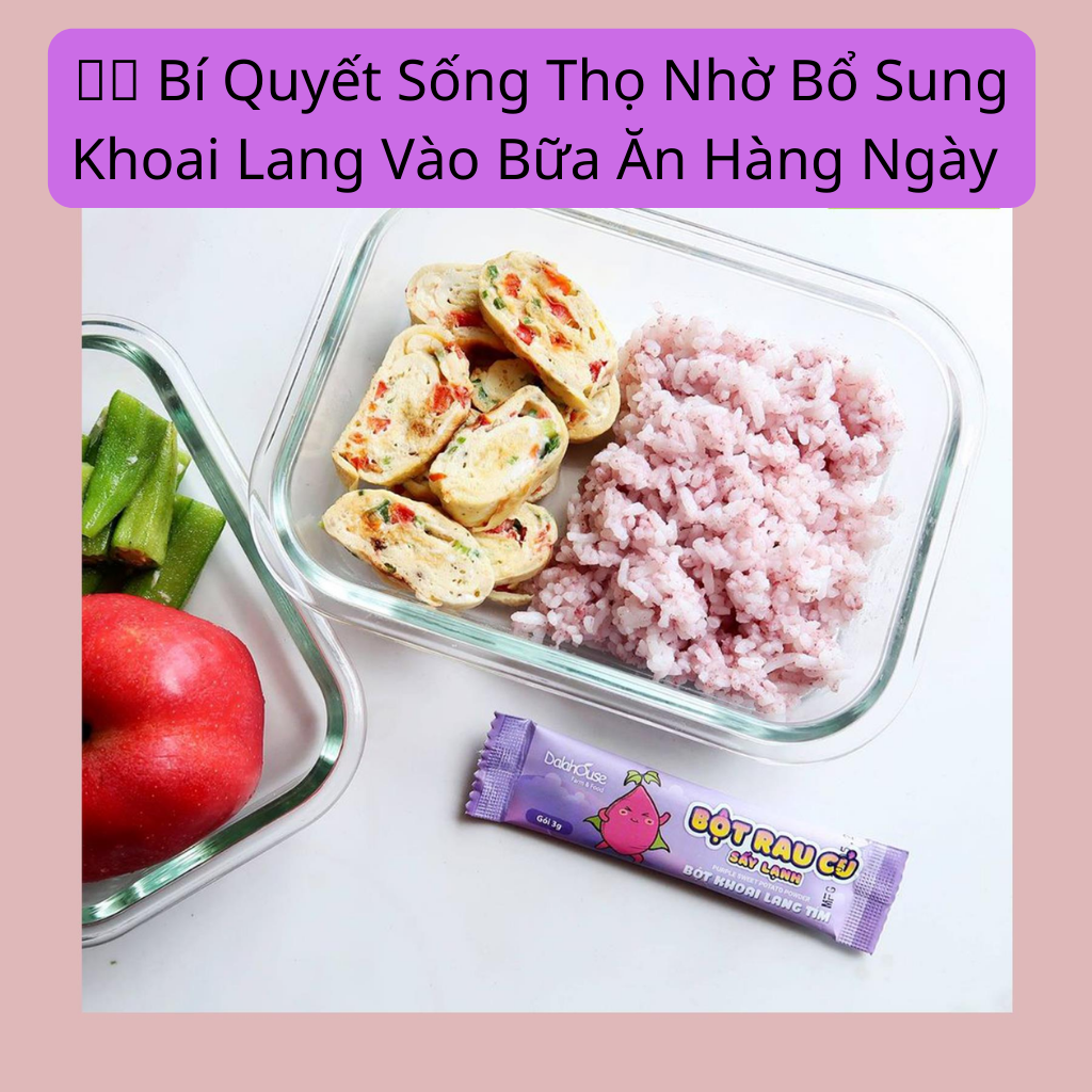 Bột khoai lang tím 3gr - Gói lẻ bột rau củ hỗn hợp cho bé Dalahouse - Dùng ăn dặm cho bé, tạo màu món ăn, hỗ trợ tiêu hóa, dinh dưỡng