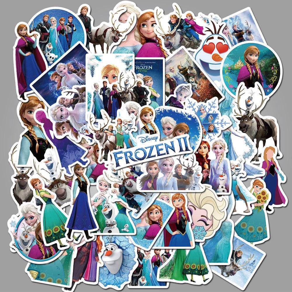 Elsa, Frozen Stickers set 30 ảnh có ép lụa "Giao mẫu ngẫu nhiên"