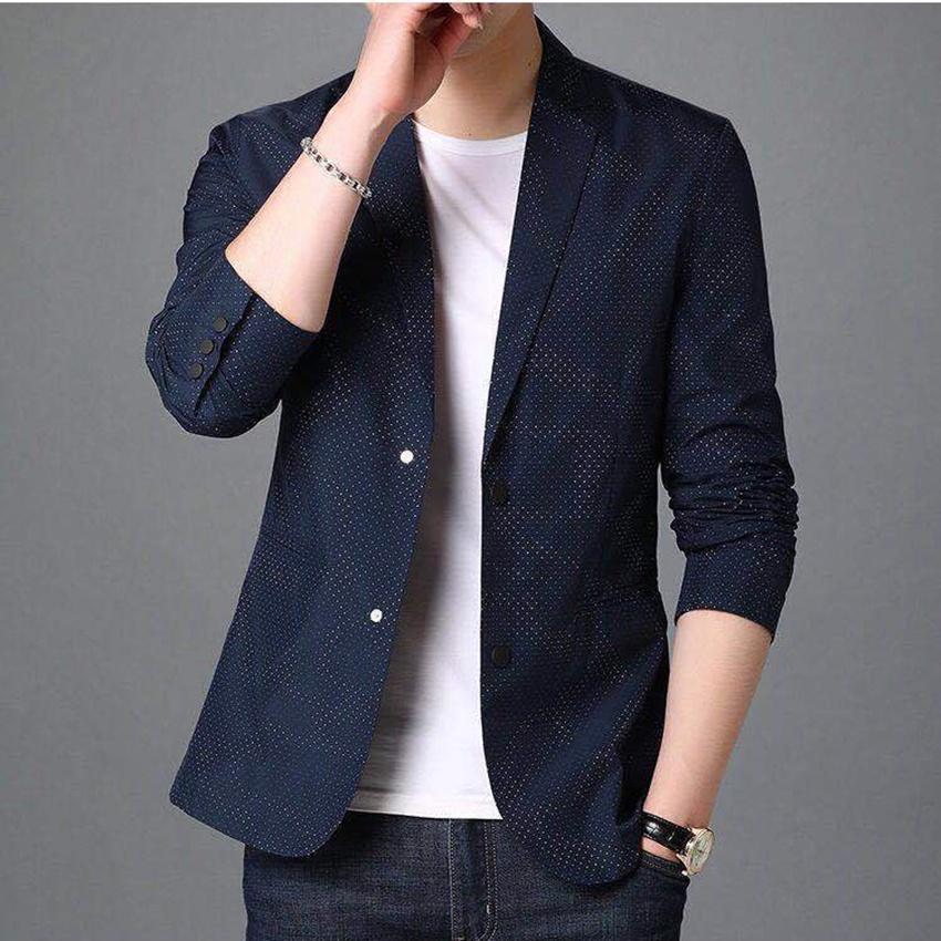 Áo Khoác Blazer Nam Hàn Quốc, Áo Vest nam Blazer chất linen bột cao cấp