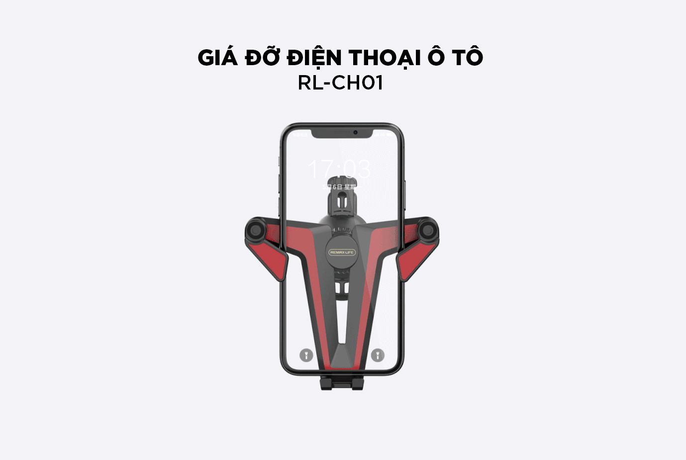 Giá đỡ điện thoại oto Remax RL-CH01 - Hàng chính hãng