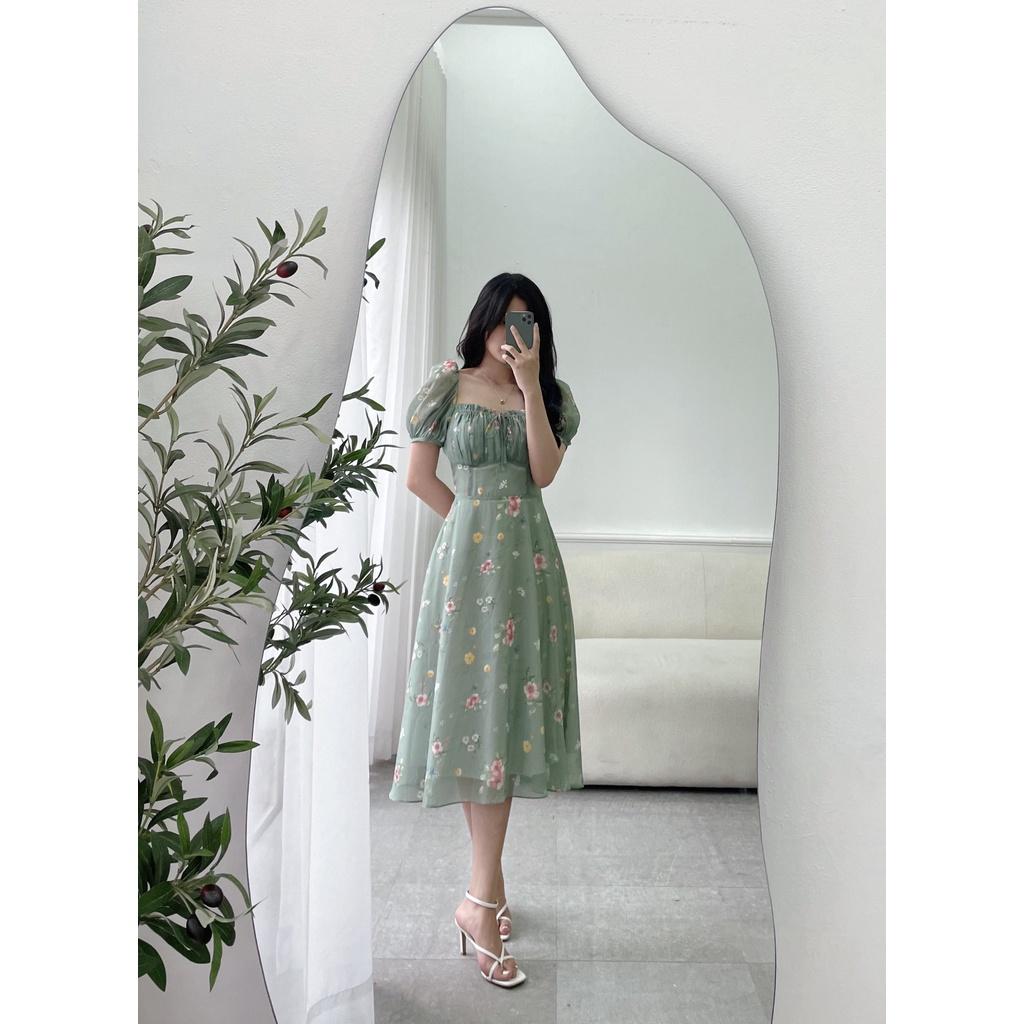 TIELA Đầm váy hoa nhún ngực-Coco Dress