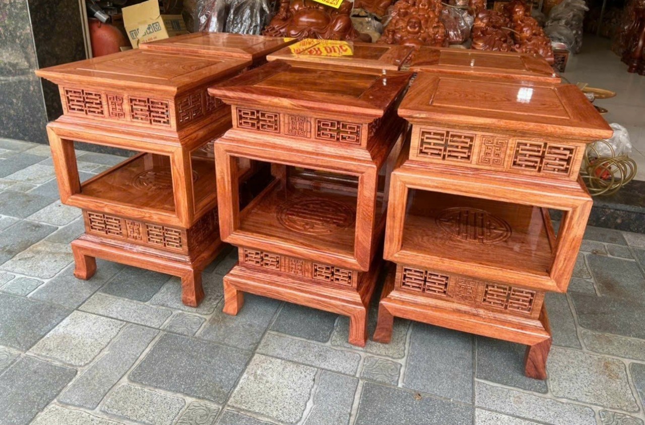 Đôn đèn gỗ hương,đôn 2 tầng cao 60 mặt 30 cm và 38 cm