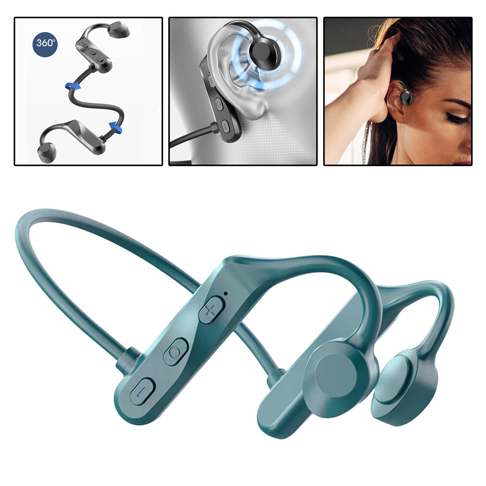 2x Bone Conduction Headphones Waterproof Driving Bluetooth Headset