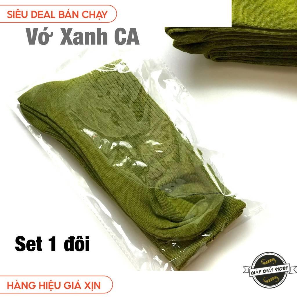 Vớ Tất Xanh cổ cao, dày dặn màu xanh nỏn chuối- xanh CA SQ BĐ MÃ SQ1