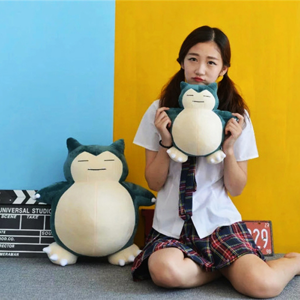 Gấu Bông Pokemon Snorlax Ham Ngủ Gb24 (Tặng 1 Móc Khóa Dây Da Pu Đính Đá Lấp Lánh Màu Ngẫu Nhiên