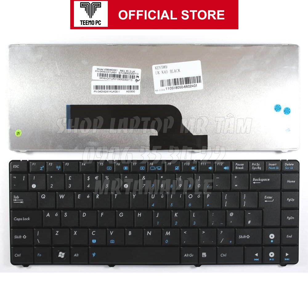 Bàn Phím Tương Thích Cho Laptop Asus K40 K40 P30 X8A X8A X8Aij Pro8Bij P81Ij - Hàng Nhập Khẩu New Seal TEEMO PC KEY303