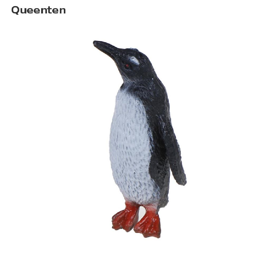 Queenten 8pcs/set Plastic Ocean Animal Small Penguin Figure Model Toy VN