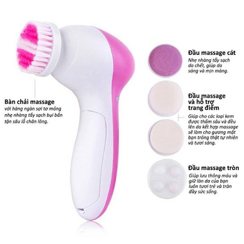 Máy Rửa Mặt Massage 5 Trong 1 RBeauty Cao Cấp - WYN2020 - HÀNG CHÍNH HÃNG, giúp bạn chăm sóc da một cách toàn diện và hiệu quả ngay tại nhà