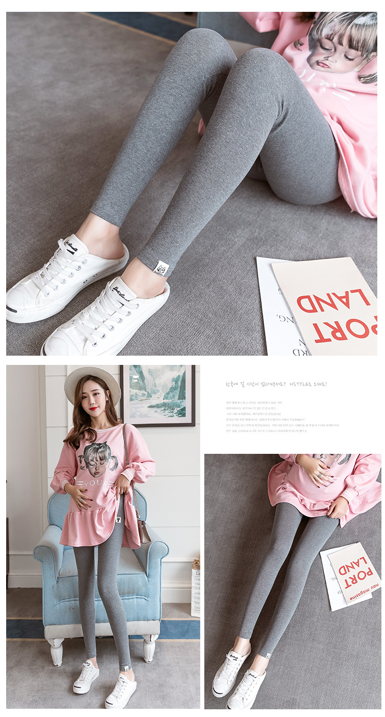 Quần legging bầu - quần tất bầu cạp cao có chun chỉnh bụng cài cúc