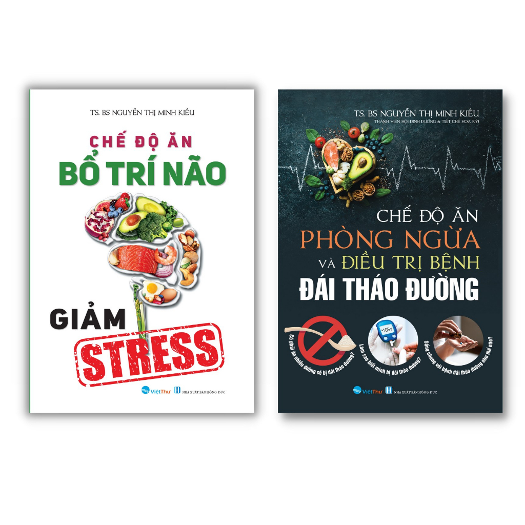 Bộ 2 Quyển Chế Độ Ăn Bổ Trí Não và Ngừa Bệnh Đái Tháo Đường