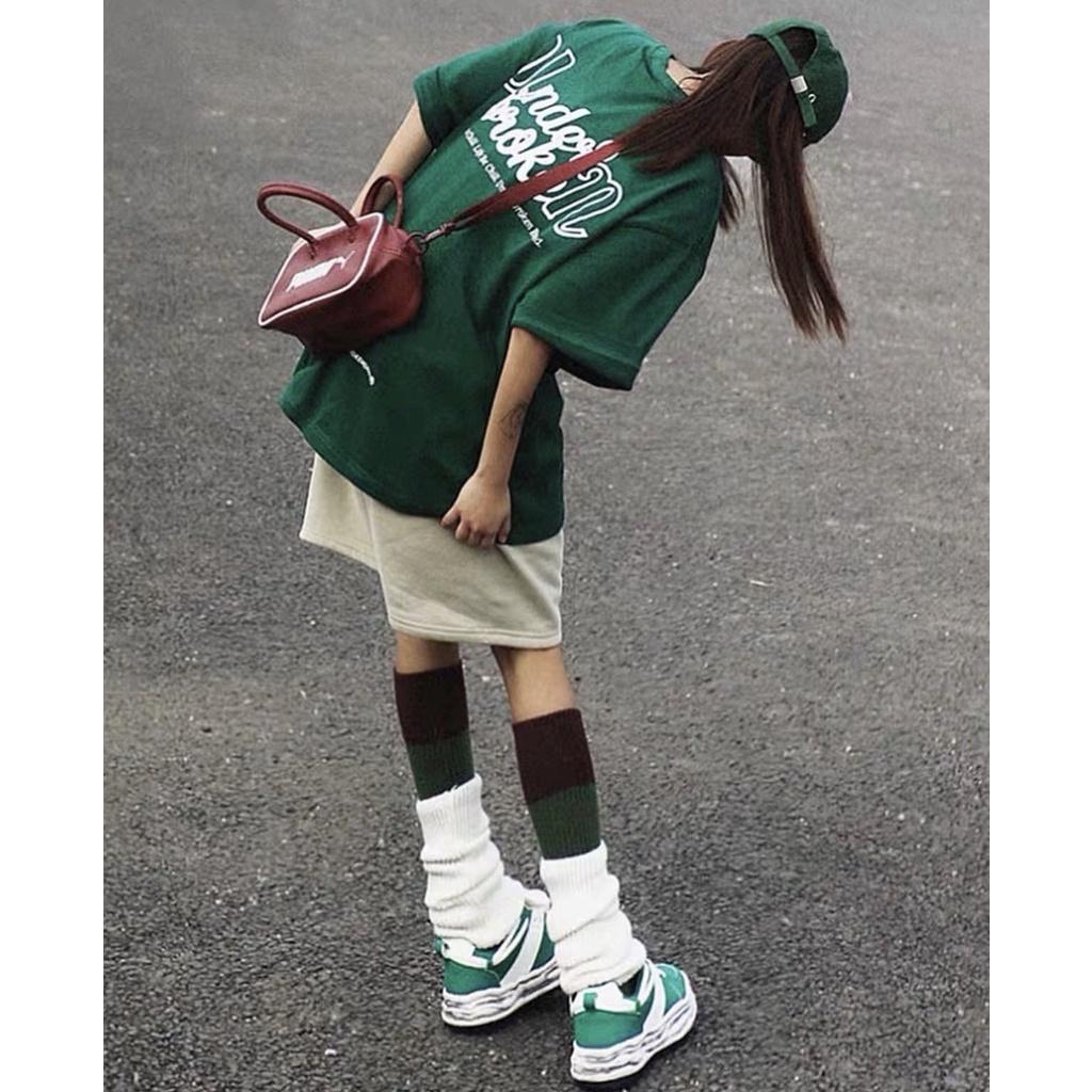 Set short kaki thun tay lỡ under  Nana's House - FREESHIP  Bộ áo phông cộc tay cổ tròn oversize kèm short ống rộng