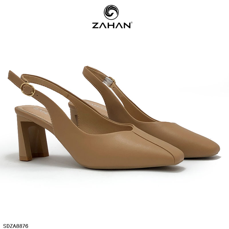 Sandal kín mũi hở hậu, mũi vuông, 7 cm SDZA8876
