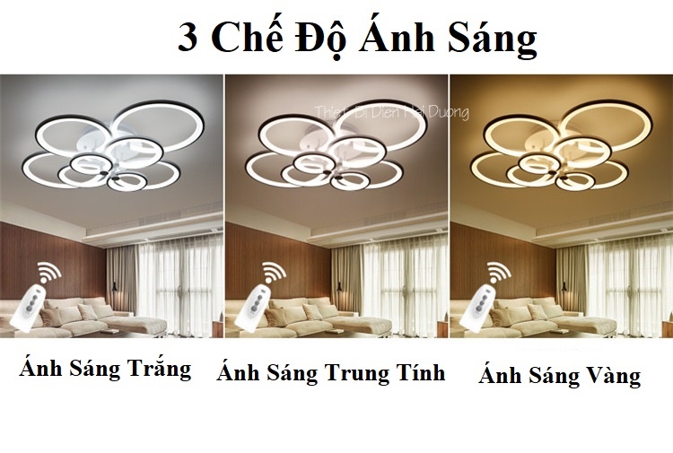 Đèn LED ốp trần Decor hình tròn NT030 - 3 Chế Độ Ánh Sáng - Tăng Giảm Ánh Sáng - Điều Khiển Từ Xa - Kết Nối Điện Thoại - Có Video