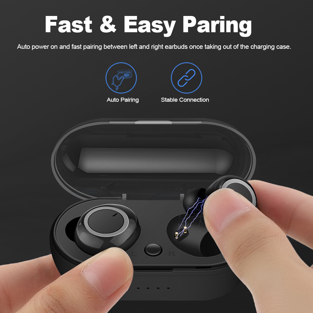 Tai Nghe Thể Thao Nhét Tai Không Dây SQ-W1 Bluetooth 5.0 TWS Điều Khiển Cảm Ứng Có Mic Sạc