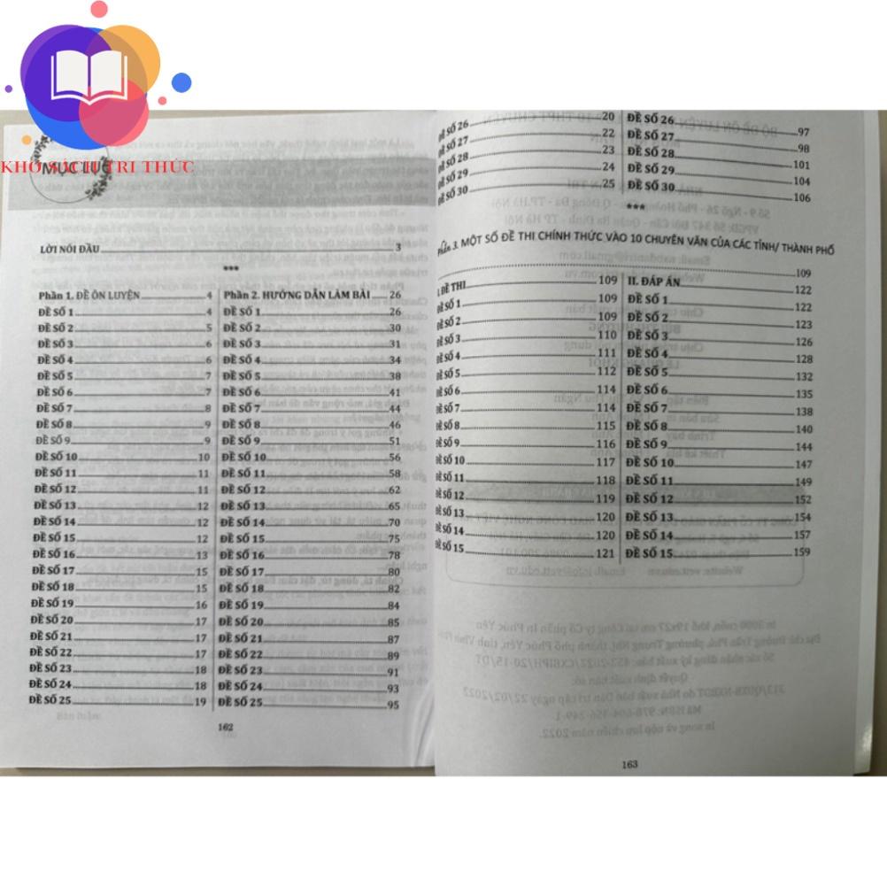 Sách - Bộ đề ôn luyện thi vào lớp 10 THPT chuyên môn Ngữ Văn