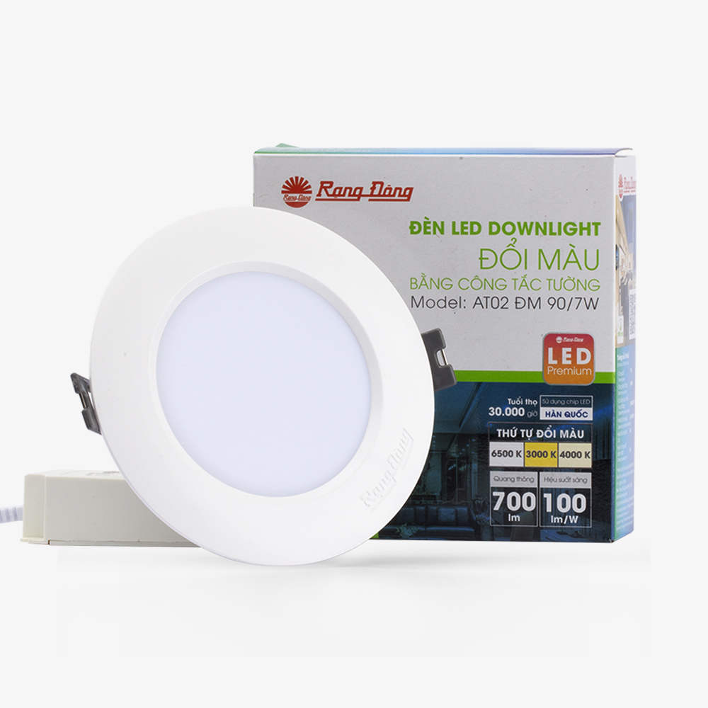 Đèn LED âm trần Downlight đổi màu Rạng Đông