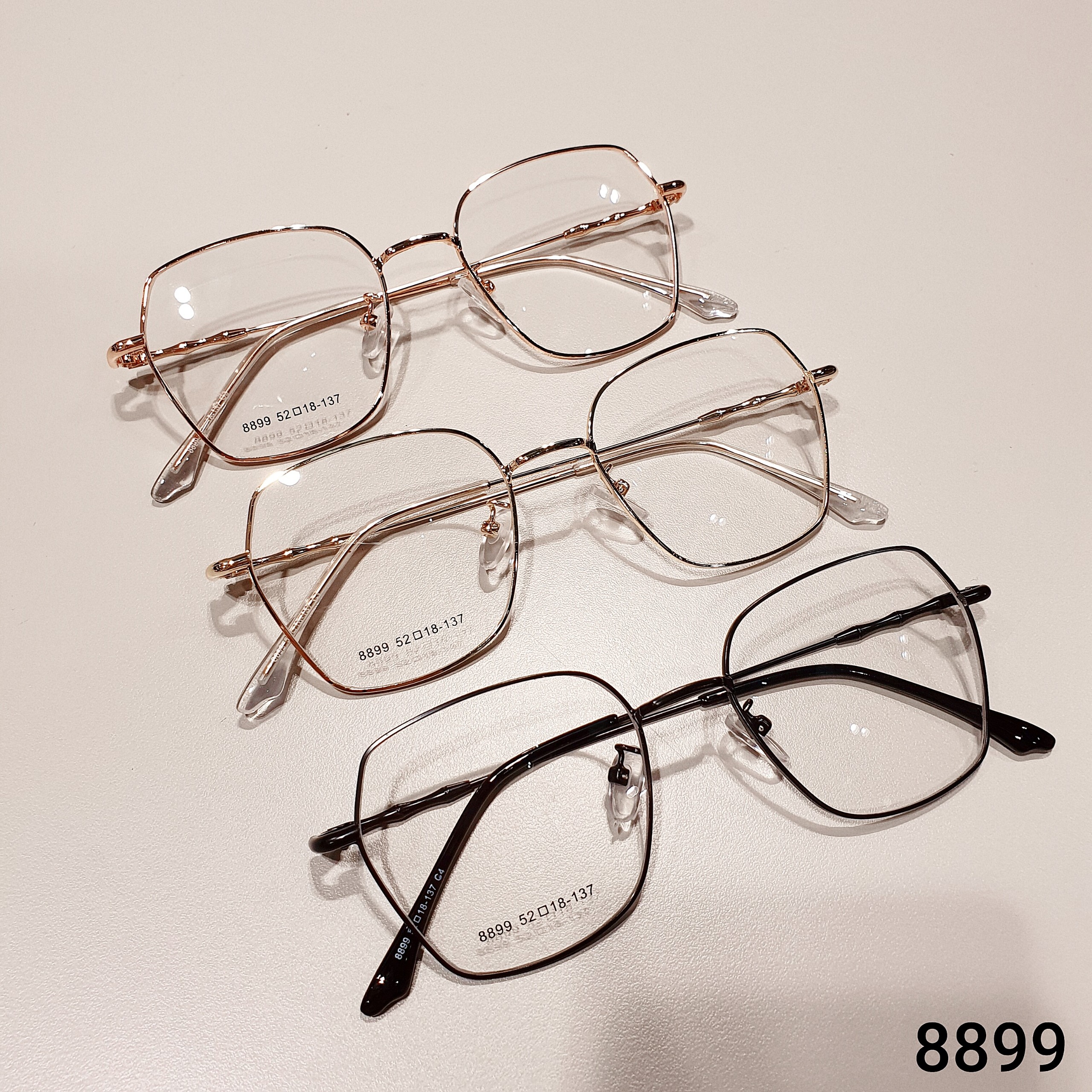 Gọng kính cận nữ Lilyeyewear mắt kính vuông to đa giác chất liệu kim loại thanh mảnh nhẹ nhàng màu sắc thời trang 8899