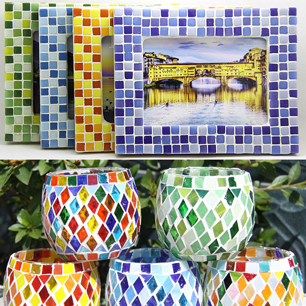 2x200g/Pack Irregular Shape Glass Mosaic Tiles for Arts DIY Crafts 10-30mm