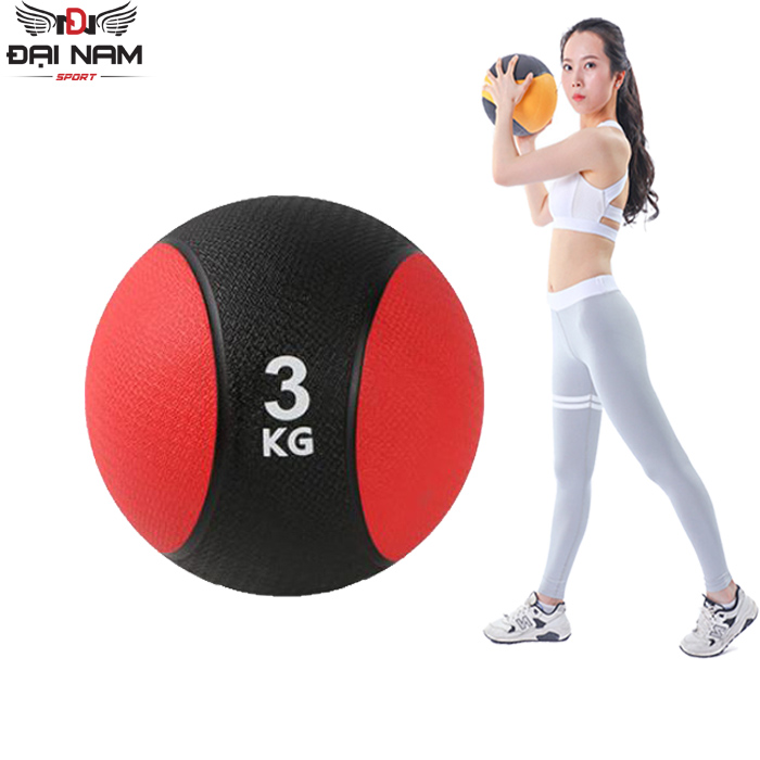 Bóng Tạ Tập Thể Lực,Tập Gym,Tập Yoga 3kg Chất Liệu Cao Su Đặc Hàng Nhập Khẩu Đại Nam Sport