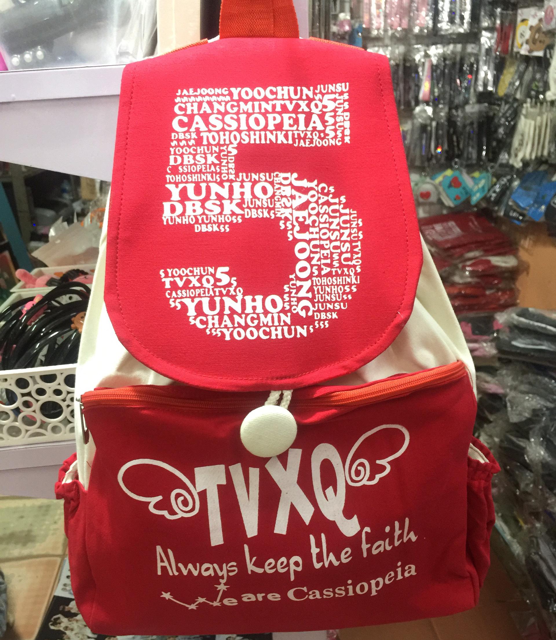 Balo thời trang chữ TVXQ mẫu ngẫu nhiên