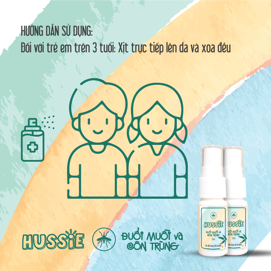 HUSSIE – Xịt đuổi muỗi và côn trùng