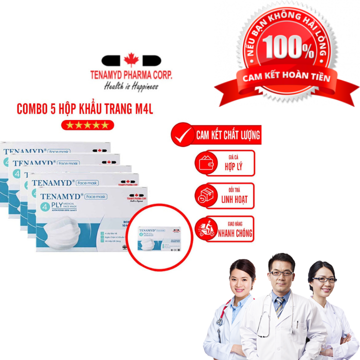 Khẩu Trang Y Tế 4 Lớp Tenamyd Chính Hãng