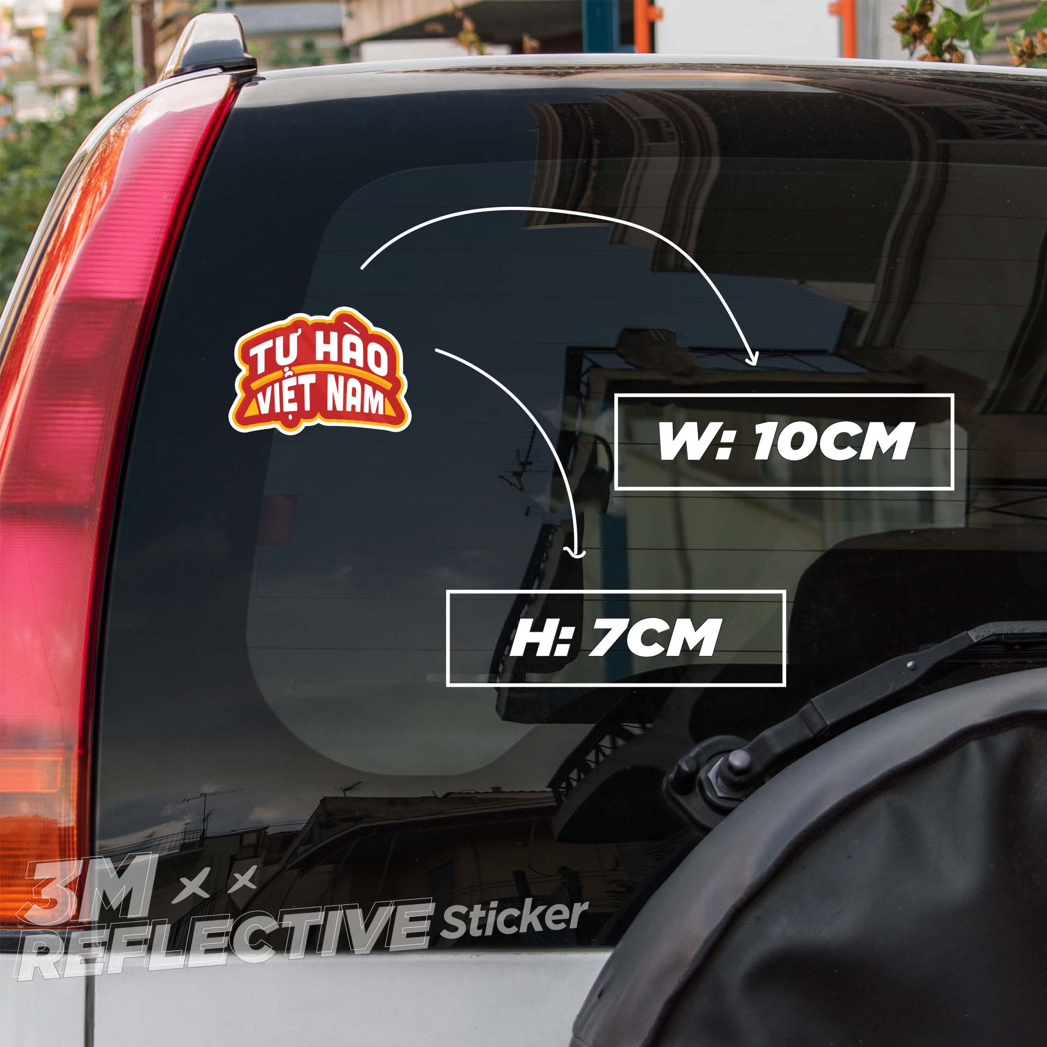 TỰ HÀO VIỆT NAM 3M - Reflective Sticker Die-cut Hình dán phản quang thương hiệu STICKER FACTORY