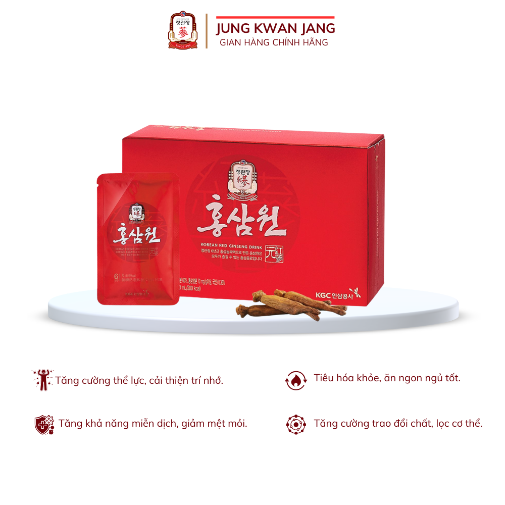 Nước Tăng Lực Hồng Sâm  KGC Jung Kwan Jang 70ml x 5 Gói