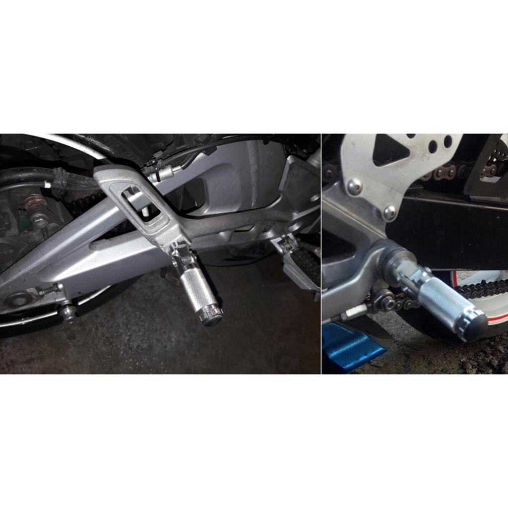 2Pcs Black Aluminum Motorcycle Motocross Foot Pegs Footrest Footpegs