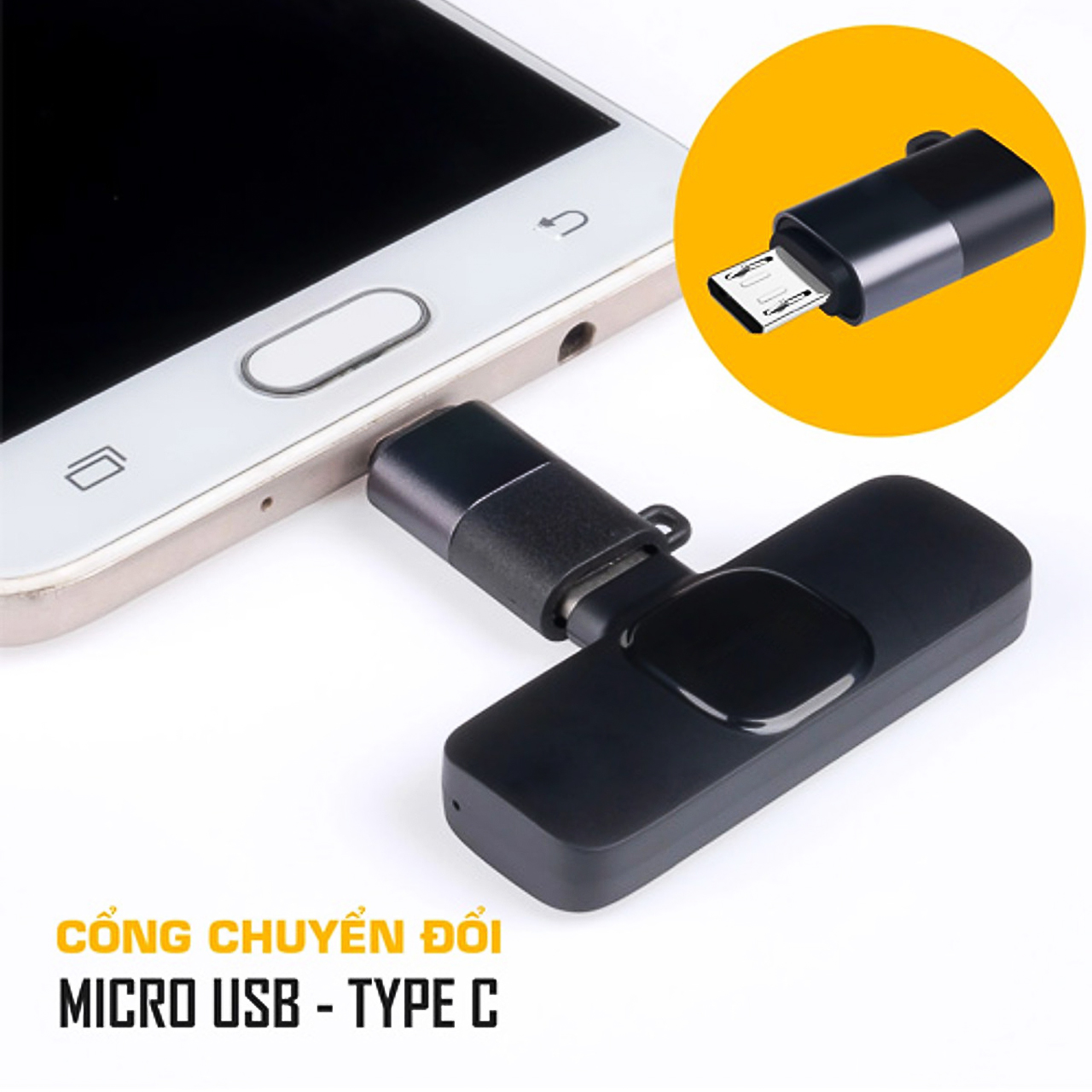 Đầu Chuyển Type C Sang Micro USB, Lighttling Cho Micro Thu Âm Làm Vlog Livestream Youtube Tiktok - Hàng Chính Hãng