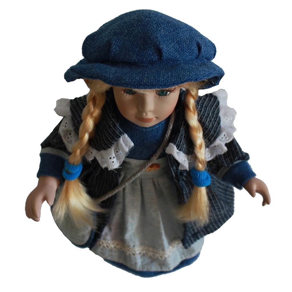 40cm Vintage Porcelain Doll Collectibles Model Crafts