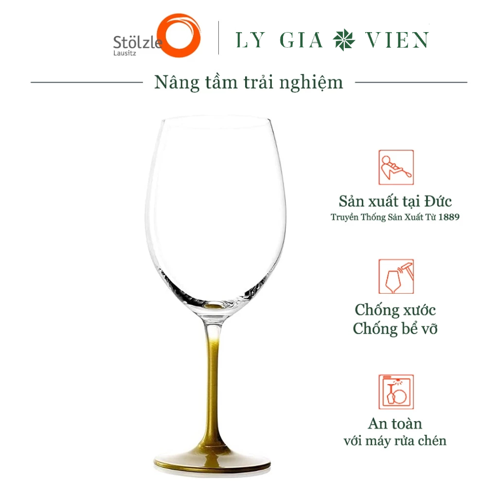 Ly Vang Đỏ Cho Sự Kiện Stölzle Event Bordeaux Glass 640ml - Thiết Kế Cổ Điển, Mang Vẻ Đẹp Vượt Thời Gian - Hoàn Hảo Để Thưởng Thức Vang Đỏ - Thích Hợp Cho Các Bữa Tiệc Tại Gia Và Nhà Hàng