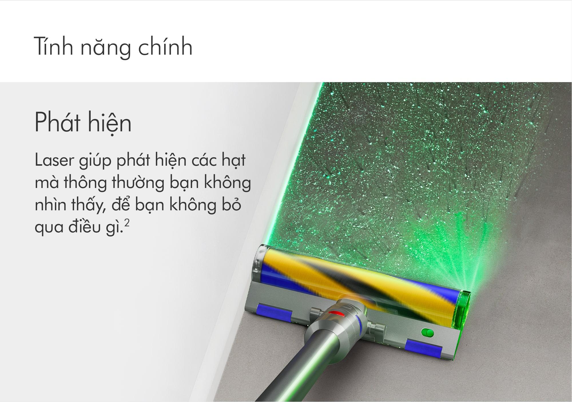 Máy Hút Bụi Cầm Tay Không Dây Dyson V12 Detect Slim, Total Clean Cordless Vacuum Cleaner, Bộ Lọc Hepa, Nhập Khẩu