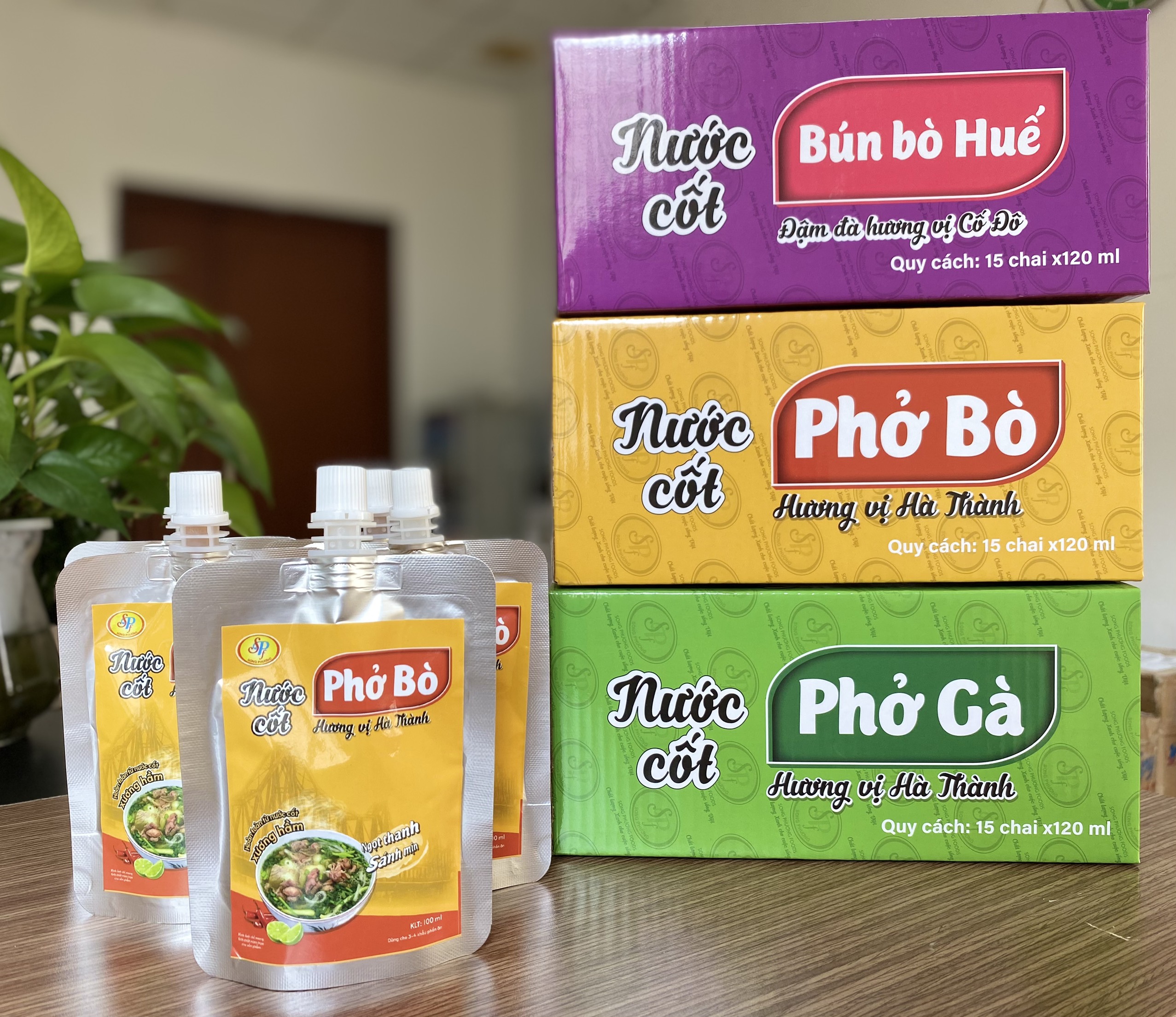 Nước cốt phở bò hương vị Hà Thành - Hàng xuất khẩu Nhật-Hoàn toàn từ nước cốt xương hầm,thơm ngon, chuẩn vị, không cần nêm nếm-  túi 100ml