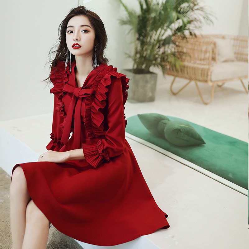 Set váy áo màu đỏ Couple Tina mới nhất nổi bật