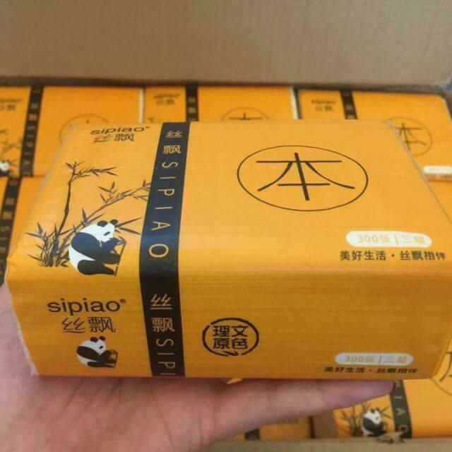 1 GÓI GIẤY ĂN GẤU TRÚC SIPIAO 300 TỜ SIÊU DAI