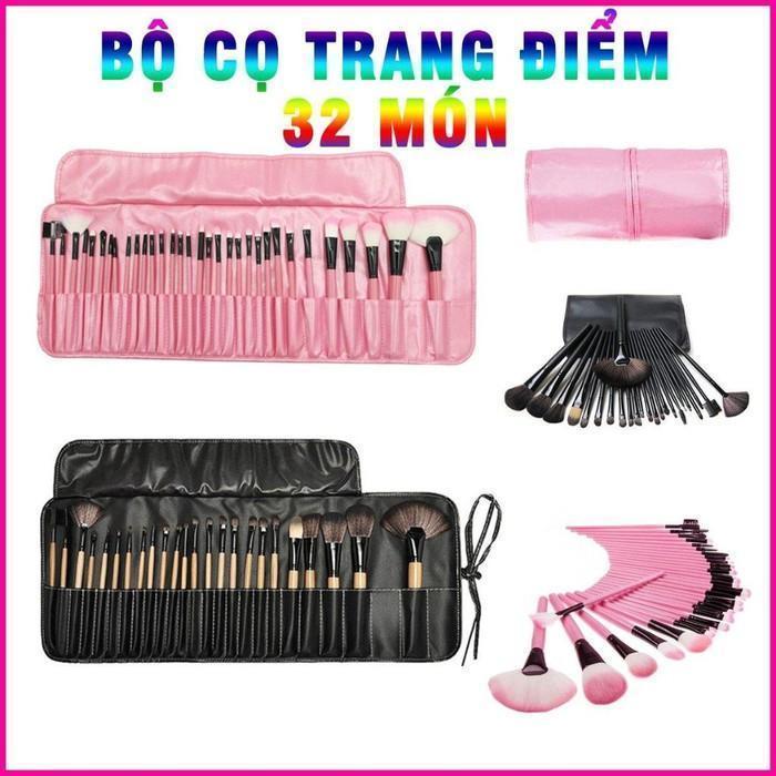 Bộ Cọ Trang Điểm 32 Món Đa Năng Kèm Túi Đựng