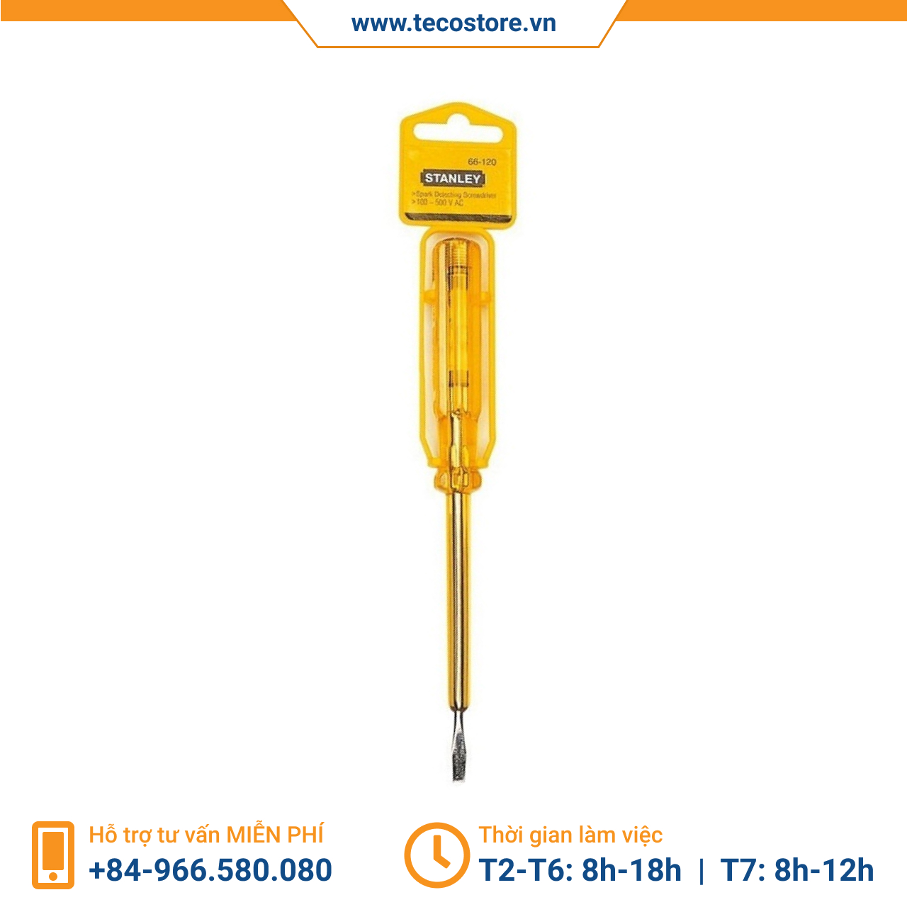 Bút thử điện 178 mm Stanley 66-120-S 100-500V