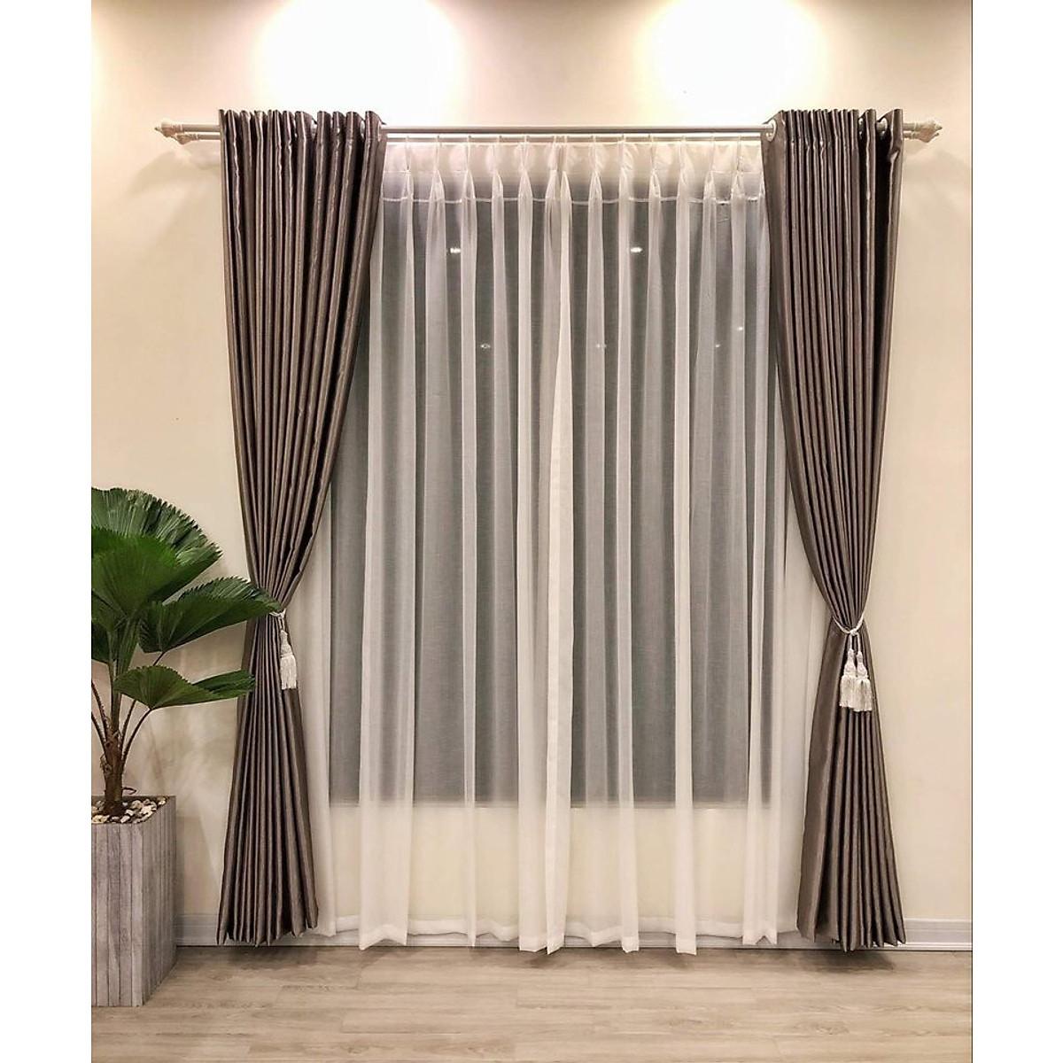 Rèm cửa hiện đại, chống nắng 95%, Rộng 1.3m x Cao 1.8m, có sẵn