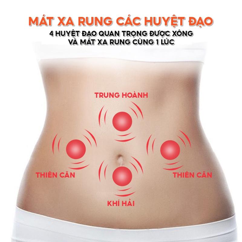 Đai Quấn Nóng Rung Massage Toả Nhiệt Bụng Chế Độ Thư Giãn Có Đèn Tia Hồng Ngoại Và Điều Khiển Đi Kèm Mẫu Cắm Điện JS-025