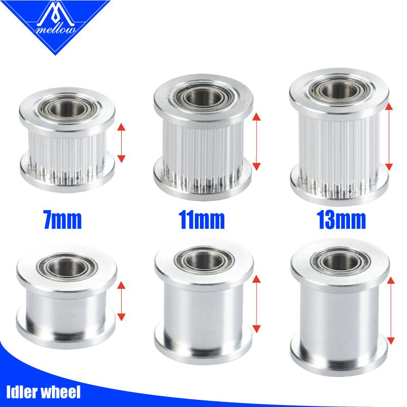Êm dịu 3D Máy In Phần 1 chiếc GT2 Idler Thời Gian Ròng Rọc 20 Răng Bánh Cấu Tạo 5mm Nhôm Gear Răng cho GT2 thời gian dây 6MM