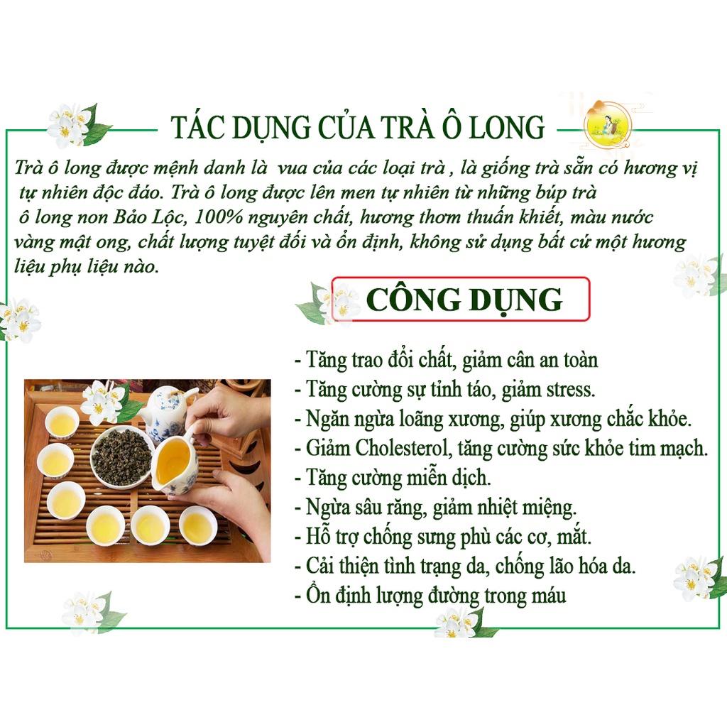 Trà ô long (o long, oolong, olong) Cát Lộc nguyên chất, vị đậm đà, là nguyên liệu làm trà sữa ngon – Gói 100g, 50g