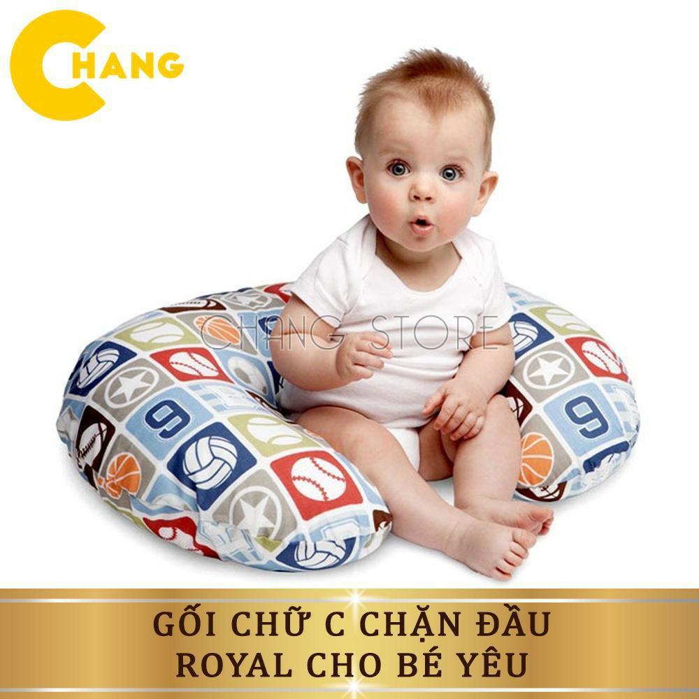 Gối Chữ C Chặn Đầu Đa Năng Royal Cho Bé Yêu Giúp Bé Ngủ Sâu Giấc, Không Giật Mình