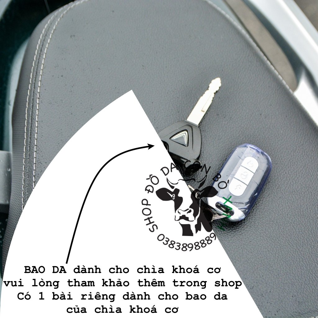 Bao da dành cho chìa khoá  Remote tìm xe của Xe điện Vinfast Klara A2 a2, Feliz handmade da thật