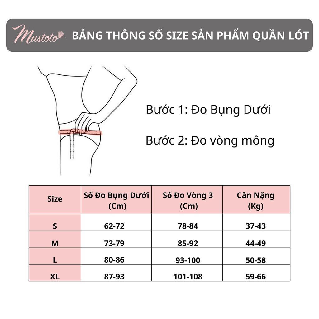 Combo 6 Quần Lót Nữ Lưới Phối Ren Trước Lưng Thấp Jasmine (Mustoto MQ03)