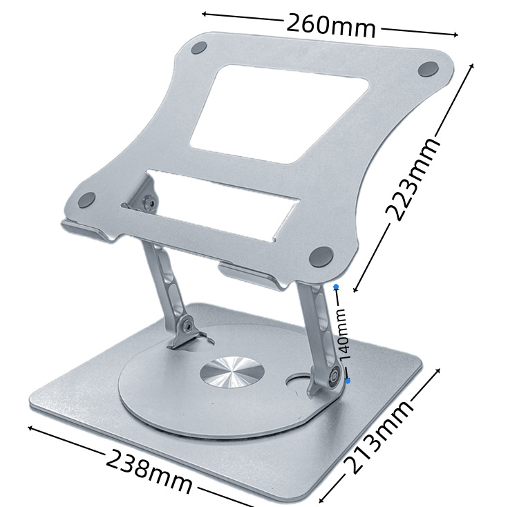 Giá Đỡ Laptop Nhôm Cao Cấp Chân Đế Xoay Tròn 360 Độ, Điều Chỉnh Độ Cao Hỗ trợ thuyết trình. Làm việc nhóm