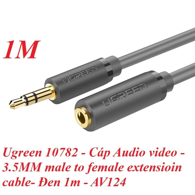 Ugreen UG10782AV124TK 1M màu Đen Cáp âm thanh 3.5mm nối dài - HÀNG CHÍNH HÃNG