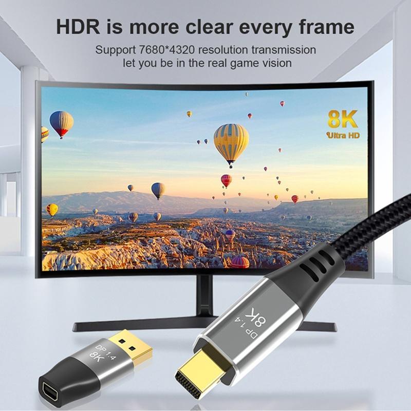 Đầu chuyển đổi MiniDP sang DisplayPort 8K DP1.4 cho máy tính laptop/điện thoại